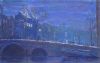 Nocturne Amsterdam sneeuw  x 59 cm. monotype  pastel  1185 00 3929