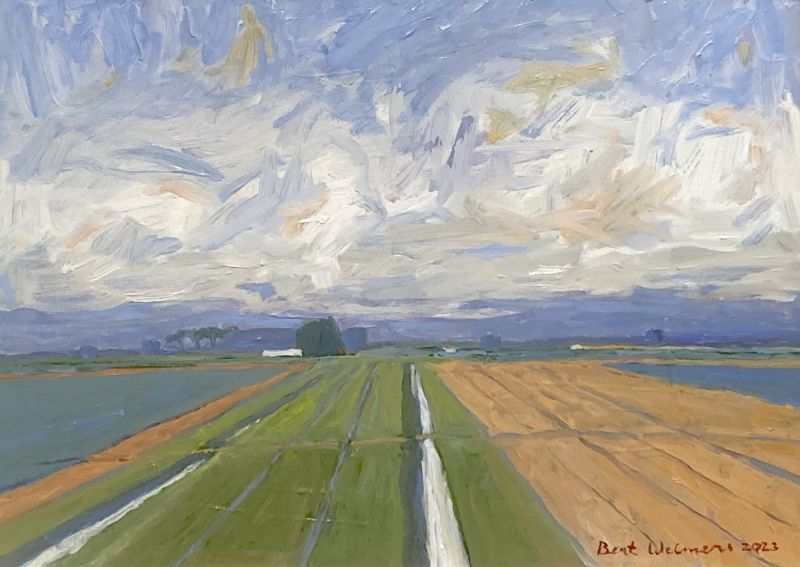 Kreekrakpolder2  olieverf x42 cm. olieverf  1.300 00 4621