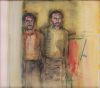 PETER BLOKHUIS  Gastarbeiders  gemengde techniek  40 x 60 cm.  850 00 zonder lijst 5088