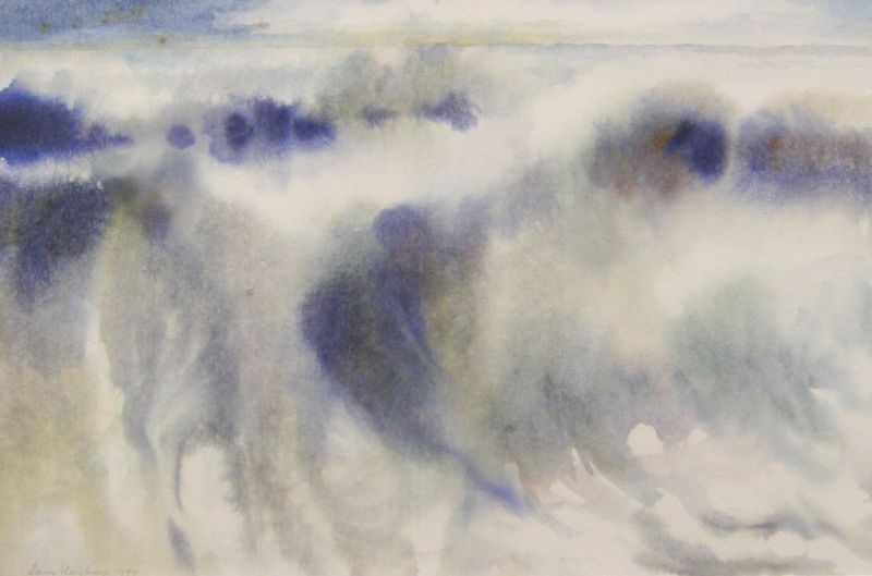 SARY HEYKOOP  Stuivend water  Aquarel  50x65cm E. 480 00  edited 5099