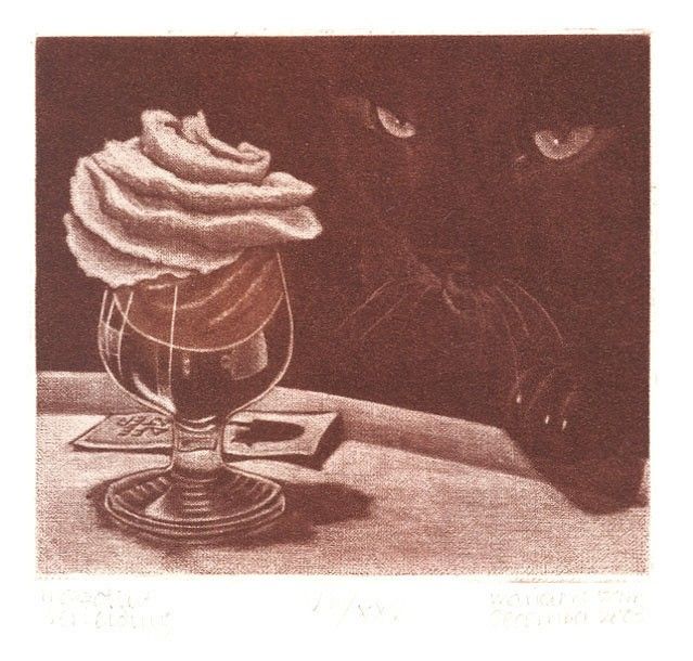 MARIANNE STAM  Verleiding  mezzotint x6 5cm.5 00 5133